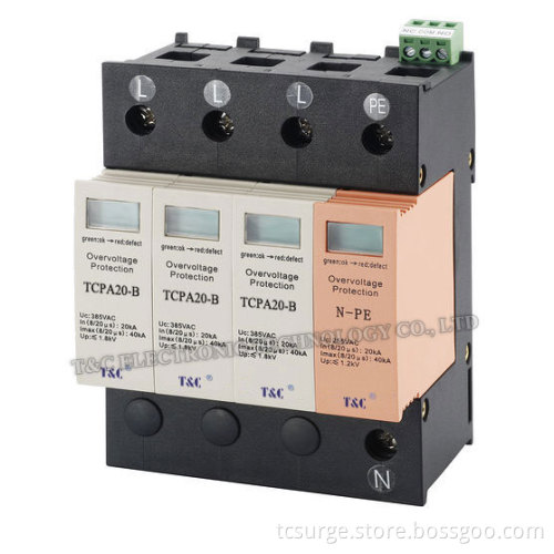 SPD/Power Surge Protection/Surge Arrester (TCPA20-B/3+NPE) with TUV Certificate